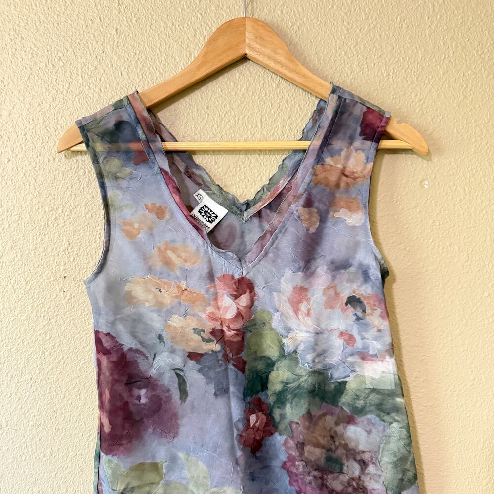 Johnny Was Collection Vintage Sheer Floral Sleeveless Dress in XS - Picture 3 of 7